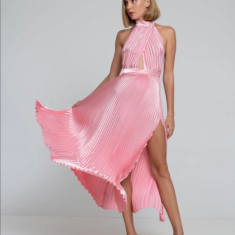 L’IDEE RENAISSANCE SPLIT GOWN - LIGHT PINK